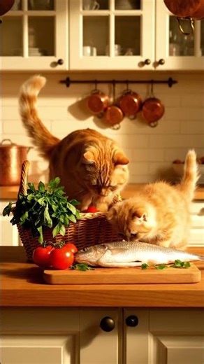 Cute Orange Cat Firefighters Rescue Mission! 🚒🐱 #cat #orangecat #shorts