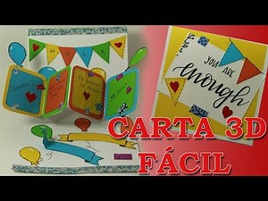 COMO HACER UNA CARTAS CREATIVAS | Cartas en 3d #manualidades #comohacer #cartas