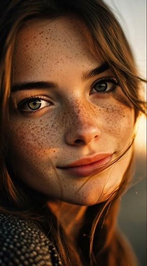 German Golden Hour Glow ✨🇩🇪 — Her Freckled Smile Feels Like Warm Light #dreamlensai