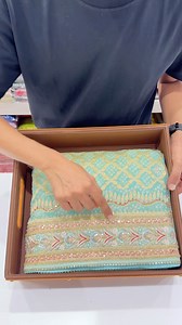 Bandhej Hand Embroidery. We love making these with full embroidery pallu and border. It's a Pastel Shaded bandhej saree which makes it very unique. Fall in love with the beautiful drape of the classic hand made bandhej saree. Available on www.mahavirs.com WhatsApp 91 8369591691 #Saree #Sarees #BandhejSaree #SareesUSA #SareeUSA #SareesCanada #RedSaree #BridalSaree #BridalSarees #TGWAS #TheGuyWithASaree | Mahavir Sarees