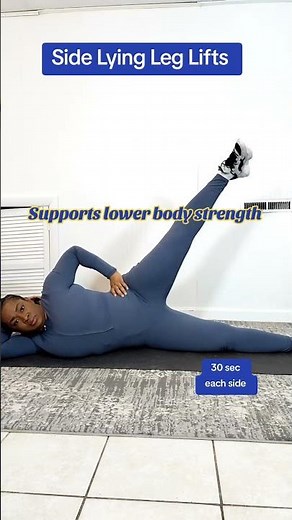 Side Lying Leg Lifts | Glute & Hip Strength (Right & Left) #workoutathome #bodyweightexercises