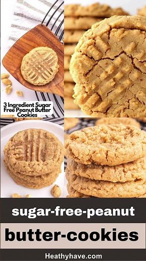 Easy 3-Ingredient Sugar-Free Peanut Butter Cookies | Easy Step-by-Step Guide