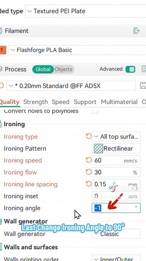 Want a smooth top surface on your 3D prints? Try this simple setting!🤗🤗🤗#3dprinting #3dprintingtips #tutorials #flashforge #fyp