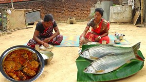46K views · 741 reactions | fish curry cooking & eating with rice by santali tribe women || rural village life style india | The real village cooking | Facebook