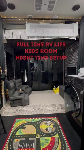 1.3M views · 10K reactions | Part Two - Kids Full Time RV Bedroom Night Time Setup with New Stuff! Everything is linked on our Amazon storefront. #RV #RVLIFE #FulltimeRV #FulltimeRVLife #KidsRVBedroom #BedroomMakeover #RVBedroom #ToyHaulerBedroom #ToyHaulerKidsRoom #GrandDesign #GrandDesignMomentum | Kidgital Nomads | Facebook