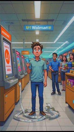 Walmart Self Checkout Fails 😂 Buying ONE Item in America #Shorts”