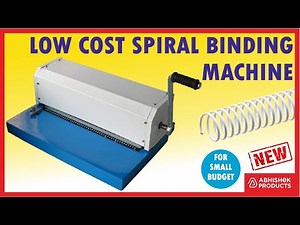 📒 Low Cost Spiral Binding Machine Demo, Plastic Sheet, Spiral Rings | Buy Now