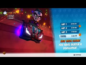 CTR Nitro Fueled - Developer Time Trial #16: Cortex Castle (1:54:74)