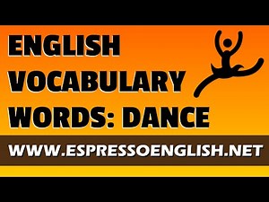 English Vocabulary Words: Dance