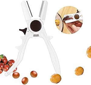 Alvinlite Nut Cracker, Chestnut Peeler, Chestnut Clip, Multifunctional Chestnut Opener Cutter Scissors Sheller, Walnut Pliers Tool Knife for All Nuts