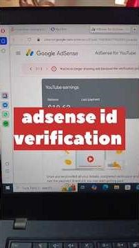 adsense id verification process in telugu #shortvideo #adsenseidentityverification