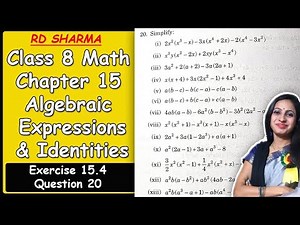 RD Sharma Class 8 Math Chapter 15 Algebraic Expressions | Ex 15.4 Question 20 Solution