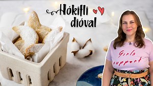 183K views · 3.1K reactions | A diós hókifli tésztáját gyorsan el lehet készíteni, de a pihentetés és a formázás miatt nem egy haladós sütemény. Cserébe legalább egy hónapig eltartható egy jól zárodó dobozban. RECEPT: https://annuskam.hu/hokifli/ VIDEÓ: https://youtu.be/jLXwmzyljO0 | Annuskám | Facebook