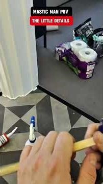 ASMR heavy breathing is part of the application #oddlysatisfying #masticman #caulking #asmr