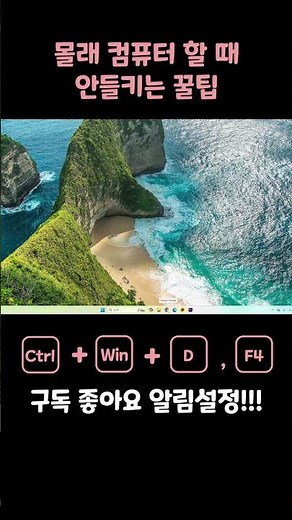 몰래 컴퓨터 할 때 안들키는 꿀팁 #윈도우 단축키