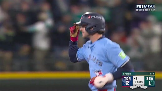 WHAT A PLAY FROM RANDY AROZARENA He takes away a potential homer from Ernie Clement! | Just Baseball Media