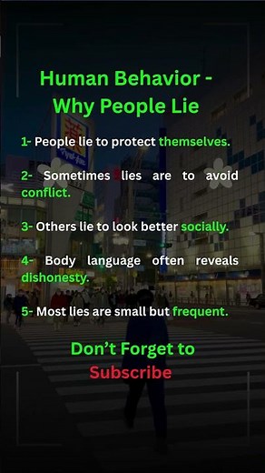 Why People Lie 🤥 | Human Behavior & Psychology of Lying Explained #psychologyfacts #psychology