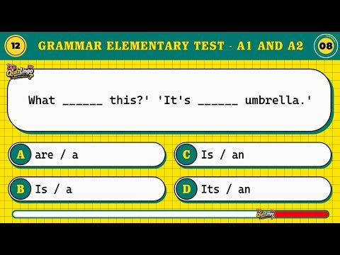 Test Your English! A1–A2 Grammar Quiz with 101 Questions #1