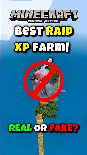 1,000,000 RAID XP Farm Minecraft Bedrock MCPE !