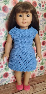 Blue Dress Crochet Pattern: 18 Inch Doll Clothes (PDF Pattern) - Etsy