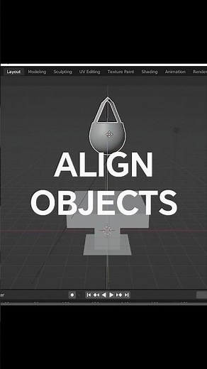 Blender Quick Tip Align Objects Perfectly