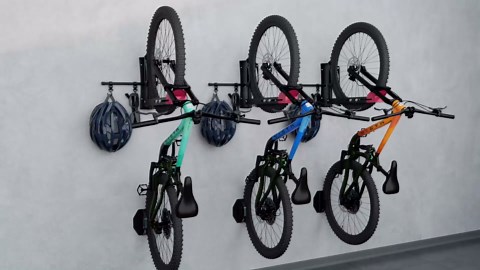 Bike Wall Mount Rack - Space Saving Vertical Bicycle Storage Holder for Mountain, Road, Kids Bikes Garage Organization with Anti-Scratch Protection & Easy to Install (Max 70lbs) (1Pack)