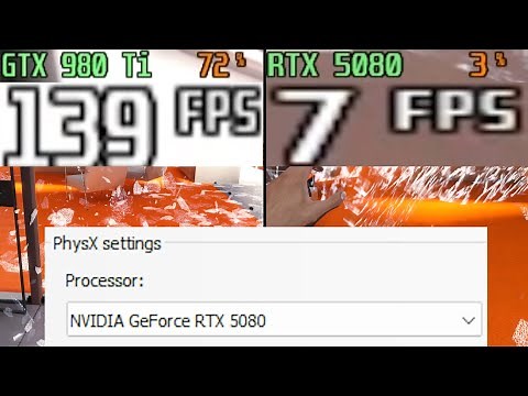 980Ti vs RTX 5080 PhysX Performance - Mirrors Edge & Borderlands 2