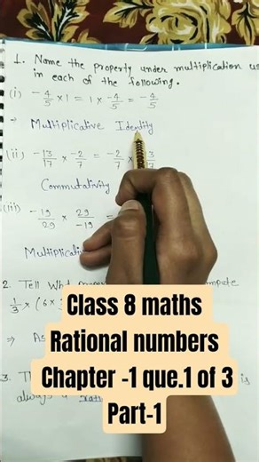 Class 8 maths|Rational numbers|Chapter -1|Que.1of 3 |#class8maths#maths#ncert #rationalnumbers