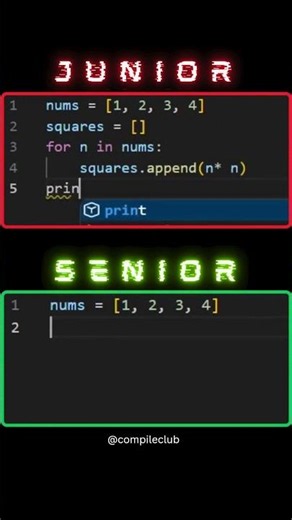 🚀 Python Tip: Create Lists in One Line with List Comprehensions 🐍🤖 #coding #codingbat #python #ai