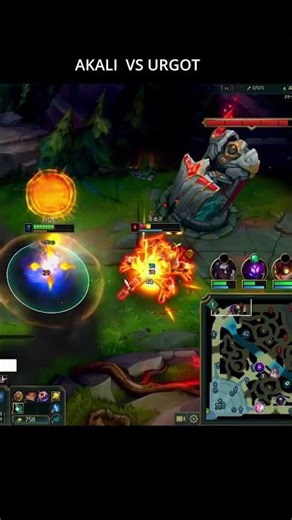 AKALI VS URGOT - LEAGUEOFLEGENDS #leagueoflegends #akali #shorts