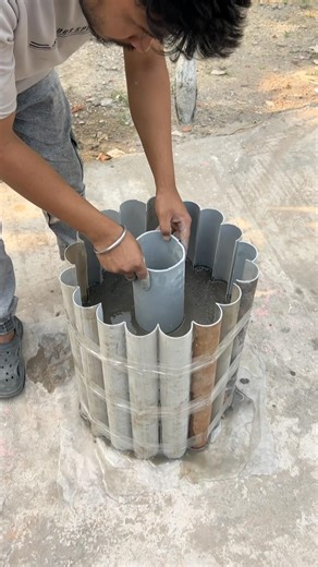 PVC Pipe Cement Hacks 3d Flower Vase #shorts #cementcrafts #crafts #flowervase #viral