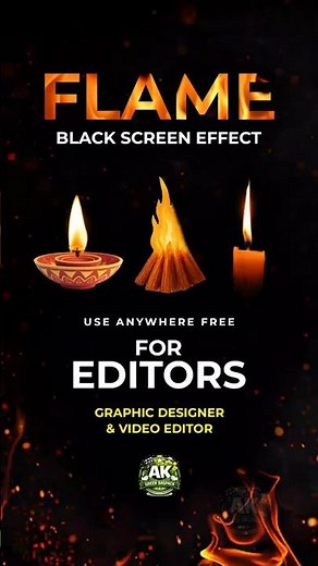 Flame Effect black screen video | Flame animation overlay free video #flameeffect