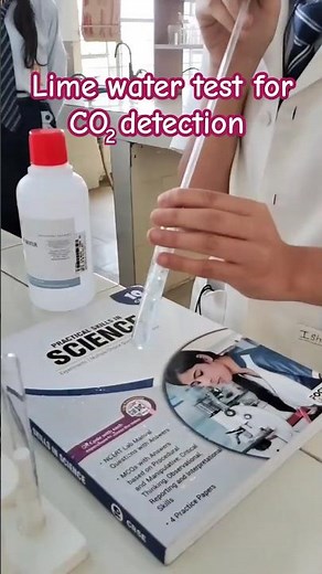 Lime Water Test for CO₂ Detection #viralvideo #shorts #chemistry