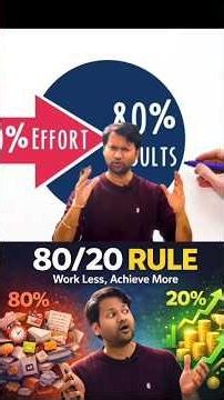 Why 20% Work Gives 80% Results #shorts