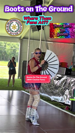 Boots on the Ground Line Dance with Clacker Fans