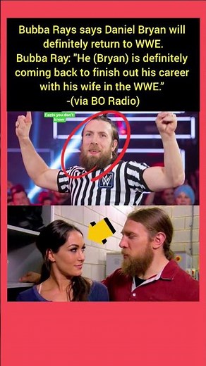 Daniel Bryan RETURNING to WWE? 😱 Bubba Ray Drops Bombshell#danielbryan #bubbaraydudley #shorts #usa