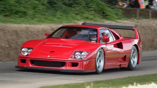 Legendary Ferrari F40 LM screaming on the hill!