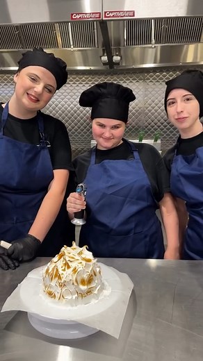 ProStart students at Culinary Arts Academy at Baldwin Prep were busy in the kitchen in their first week back at school! 🎒 🚌 🍎 ✏️ Seniors worked on some classic dishes–éclairs, chocolate mousse, panna cotta, and even baked Alaska. Juniors have been busy with their “Reaching Your Customers” unit, working on floor plans, menus, and really thinking about the Bistro’s potential and target market. Sophomores wrapped up Intro to the Industry with a visit from Jamie Williams, GM at Squid Ink. She sha