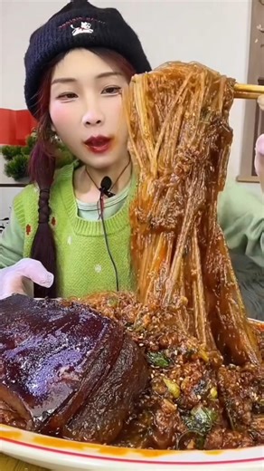 🔥 EXTREME Spicy Glass Noodles & Juicy Pork Mukbang | Chili Oil Slurping ASMR