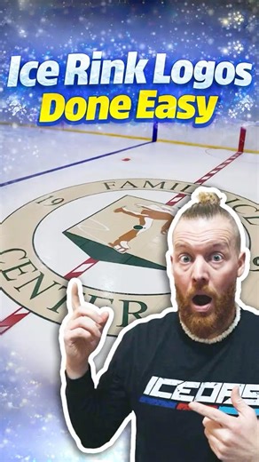 Ice Rink Logos Done Easy - Printed Logos by Ice Ops #hockeyrink #icehockey #inicelogos #howto