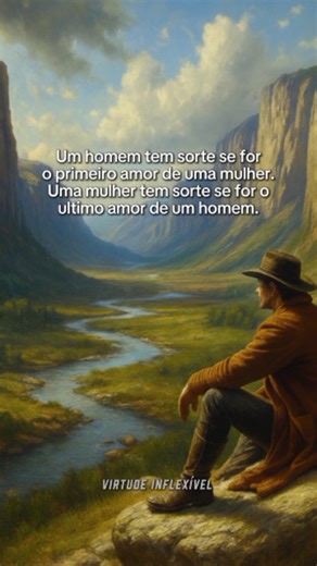 Estoicismo | Filosofia| Disciplina on Instagram: "No desabrochar de um riso ainda incerto, O homem busca a glória de ser o primeiro, De caminhar em um solo descoberto E ser, no peito dela, o marco verdadeiro. É o frescor da aurora, a página em branco, A descoberta mansa de um novo sentir, Onde o coração bate, ainda sem o tranco Das dores que a vida insiste em repartir. Mas a mulher espera o laço derradeiro, A mão que permanece quando o sol se vai, Não quer o fogo rápido e passageiro, Mas o porto