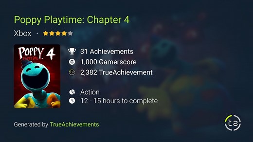 Poppy Playtime: Chapter 4 Achievements