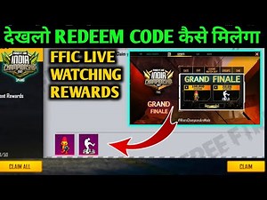 FREE FIRE INDIA CHAMPIONSHIP 2021 GRAND FINAL REDEEM CODE,FFIC REDEEM CODE,LIVE WATCHING REDEEM CODE
