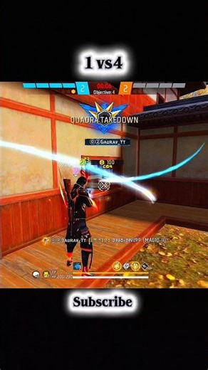 1 vs 4 CSR elite master || #shortfeed #freefire #tondaegamer #garenafreefire #ajjubhai #fyp