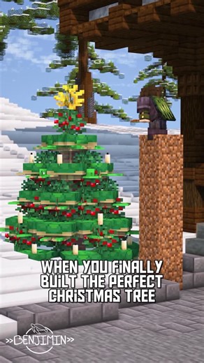 Benji || Minecraft Builds on Instagram: "It’s almost Christmas, so I built the Perfect Christmas tree in my Minecraft world! Do you like it? #minecraft #christmas #tree #turtle #minecraftsurvival"