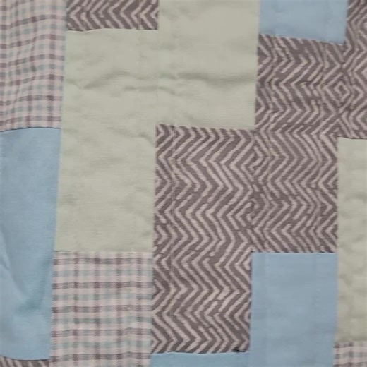 Blue and Light Green Patchwork Mini Quilt: Stroller, Tummy Time Mat, Doll Blanket (24x20 Inches) - Etsy