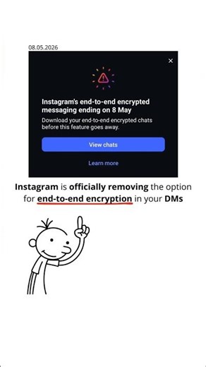 NEWS: Instagram is removing end-to-end encryption in your DMs