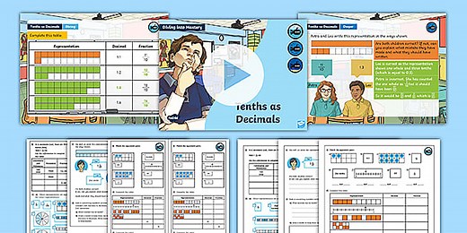 Year 4 Diving into Mastery: Step 2 Tenths as Decimals Teaching Pack