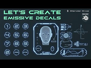 Blender tutorial - Easy Emissive SciFi UI Decal Design
