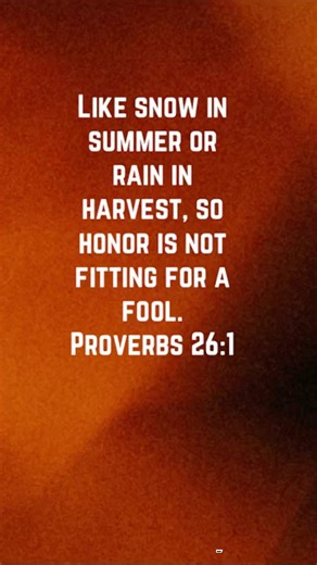 This Is What Proverbs 26:1 Says #shorts